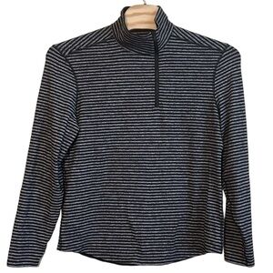 LULULEMON Asymmetrical 1/4 Zip Gray Black  Pullover Performance Men’s‎ Size XXL